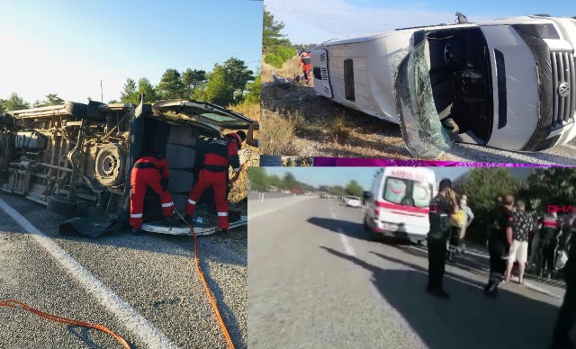 Bodrum'dan Hareket Eden Tur Otobüsü, Öğrenci Servisi Ile Çarpıştı: 1 Ölü, 55 Yaralı 14 110920211856559834030 1
