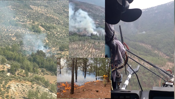 Muğla'da Yıldırım Düşmesi Sonucu 20 Ayrı Noktada Çıkan Orman Yangın Çıktı 2 13 noktada cikan orman yanginlari kontrol alt 14395446 amp