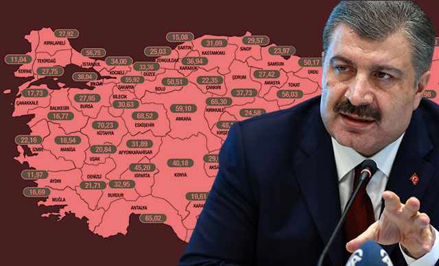 İllere Göre Haftalık Vaka Sayısı Açıklandı 20 130720211914570194468