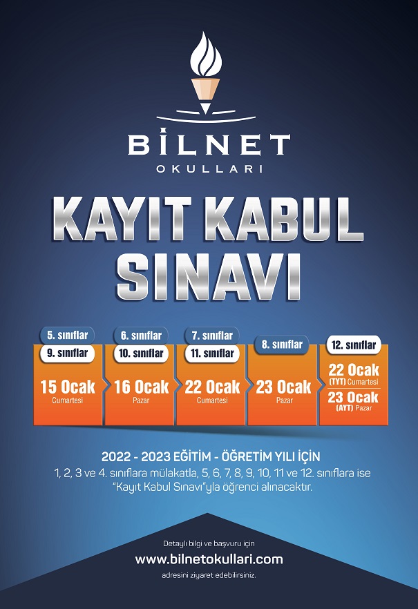 “Bilnet Okulları Kayıt Kabul Sınavları” 15 Ocak’ta Başlıyor! 18 1639378916 Bilnet Okullar Kay t Kabul
