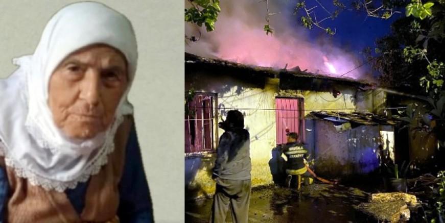 ev yangininda 92 yasindaki kadin oldu