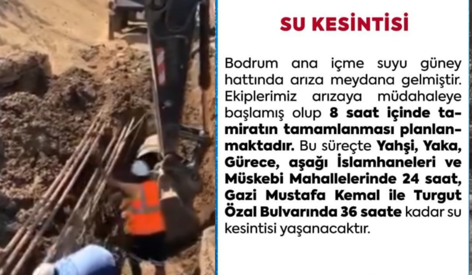 Dikkat! 36 saat su kesintisi uygulanacak 1 SIPAY BODRUM FK 1 4