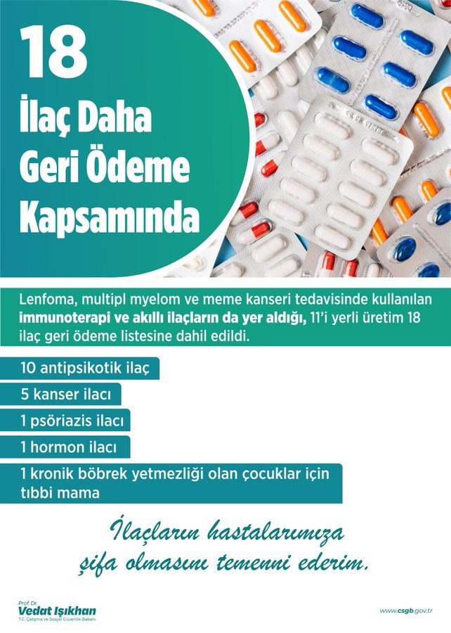 18 ilaç daha geri ödeme listesine alındı 1 5655464564564565464567