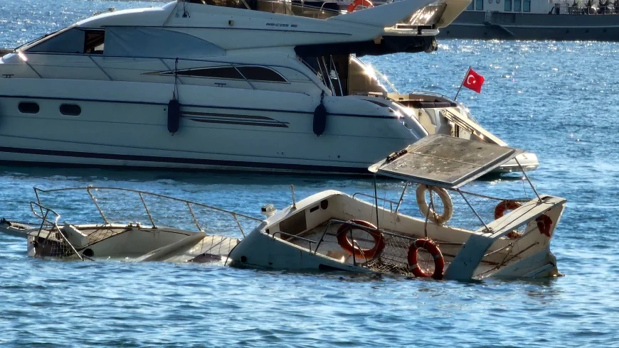 Bodrum'da fırtına tekne batırdı 1