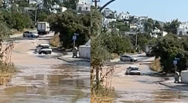 Bodrum'da su isale hattı patladı 9 images 16