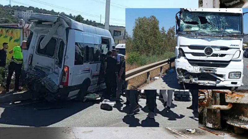 TIR yolcu minibüsüne çarptı, 1 ölü 11 yaralı 13 1738899816942 es 1