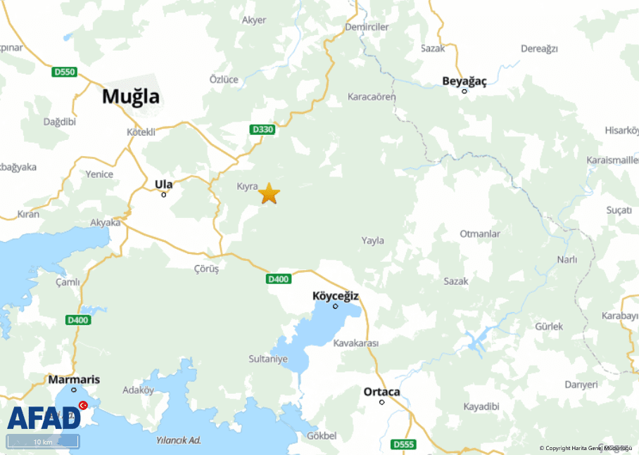 Muğla Ula 4.1 deprem meydana geldi 4 Screenshot 2025 10 12 at 07 07 50 AFAD deprem.gov .tr