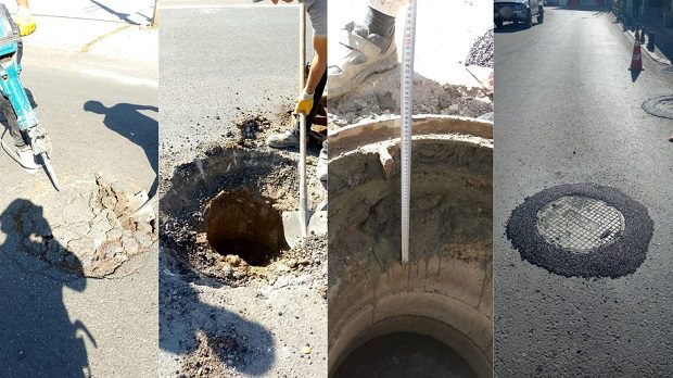 Belediye Ekiplerinden Yollardaki Bacalarda Yükseltme Çalışmaları 1 bodrum belediyesi belediye ekiplerinden yollardaki bacalarda yukseltme calismalari 2