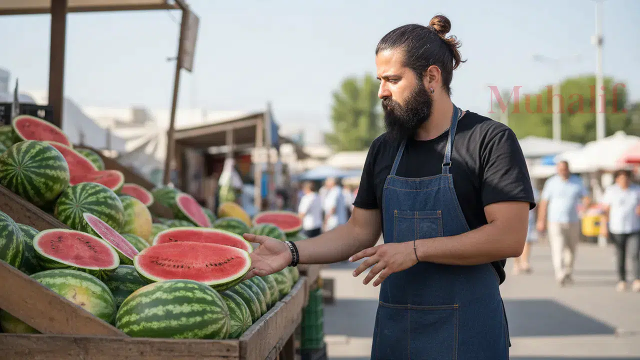 Muğla’ya Yerleşen Koray Avcı Pazarda Karpuz Satıyor 4 4228 goceke yerlesen koray avci pazar tezgahinda karpuz satiyor