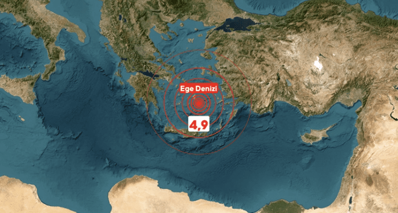 Ege Denizi’nde 4.8 büyüklüğünde deprem 10 89856585658985