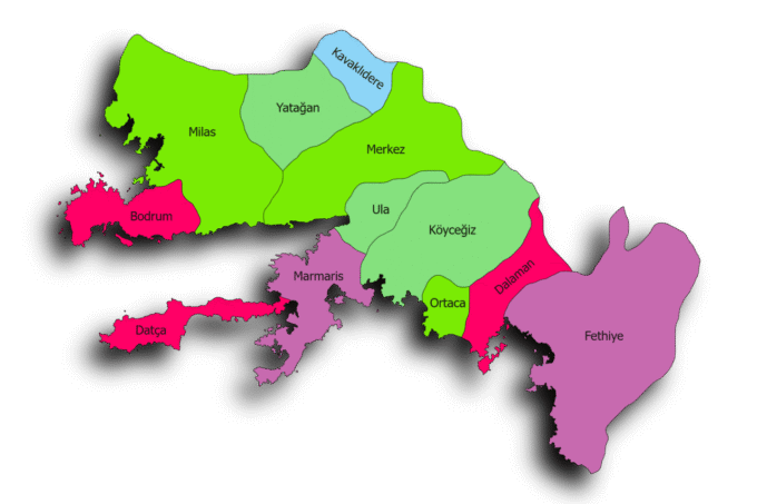 Bodrum, Fethiye ve Milas İl Olmaya Aday İlçeler Arasında Yer Aldı 8 Mugla Map Chart scaled e1764840001759