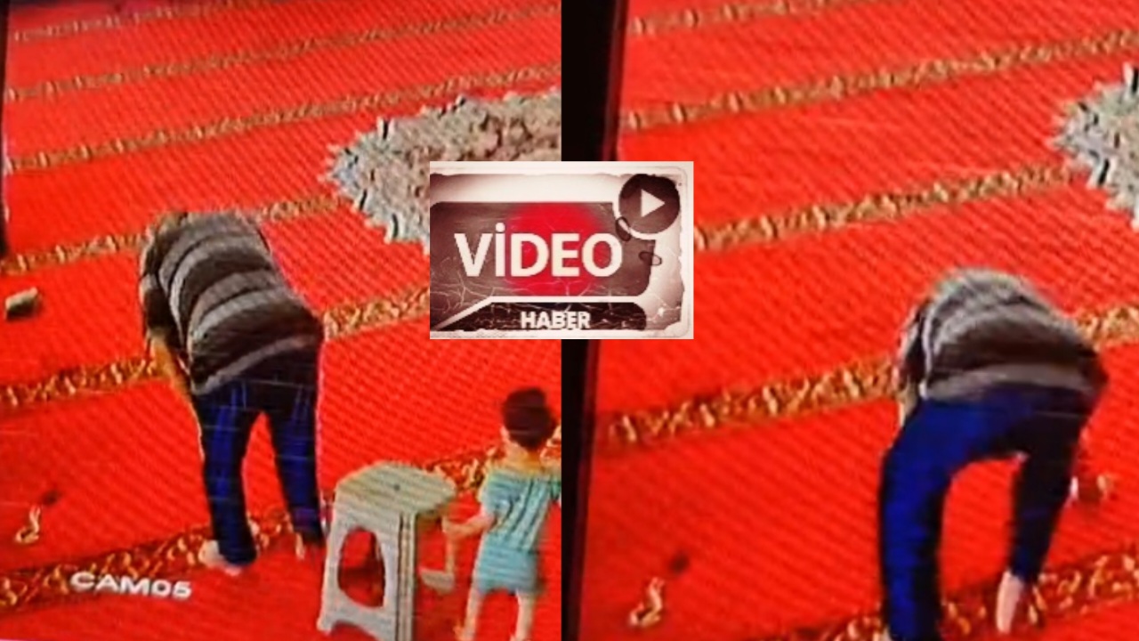 Minik afacanın namaz kılan adamın taburesini çekmesi kamerada 24 IMG 20260606 WA0008