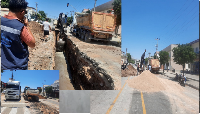Turgutreis'te Foseptik borusu patladı, trafik felç oldu 27 Adsiz 4