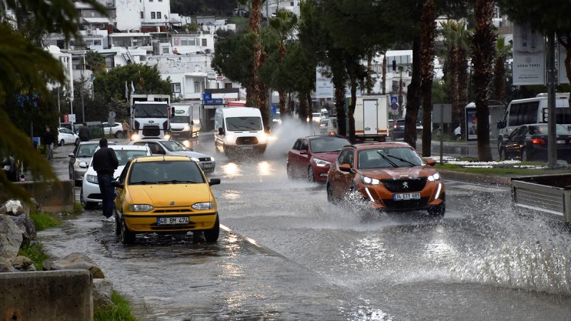 bodrum da saganak yagmur 1