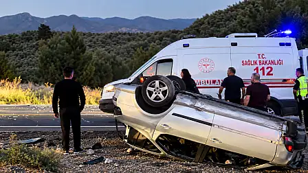 kontrolden çıkan otomobil takla attı 1 kişi yaralandı 22 milas soke karayolunda otomobi 1790357888 G3svUA