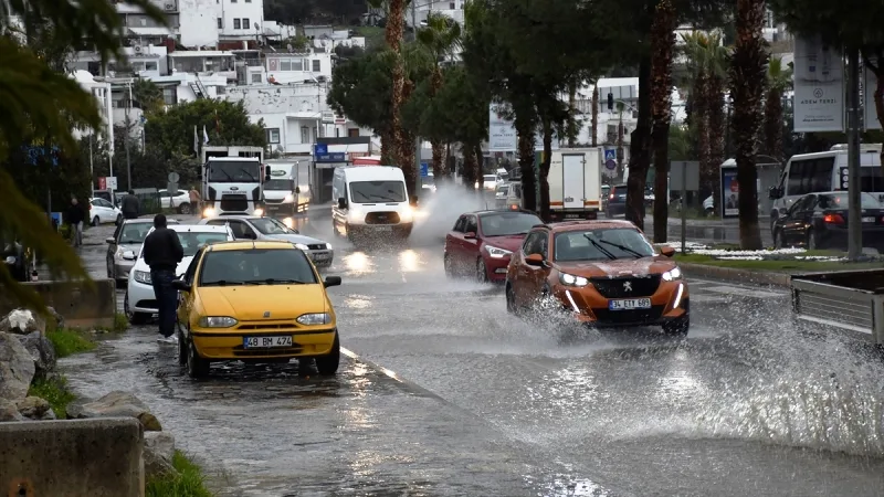 bodrum da saganak yagmur 1