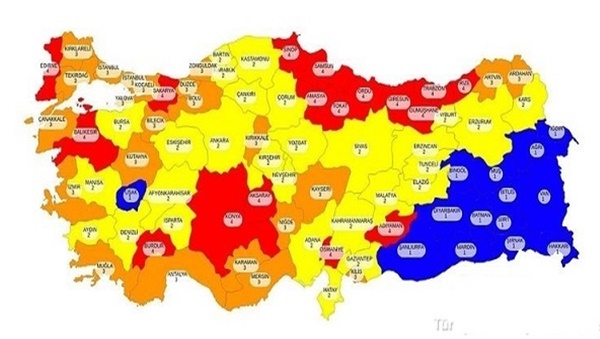 Kovid-19 Vaka Sayılarını Açıklandı Harita Değişti 3