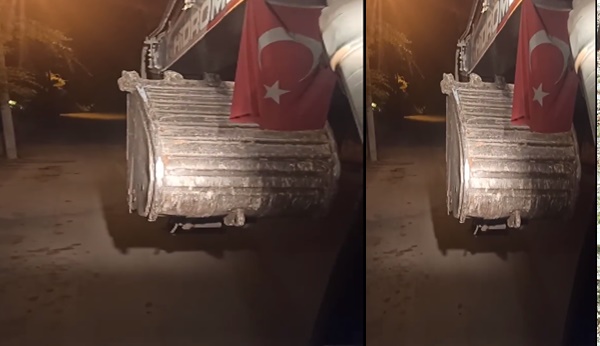 İş Makinesine Belediye Logosu Takarak Zarar Veren Şahısa Işlem Yapıldı 9 BELEDIYE LOGOSU KEPCE