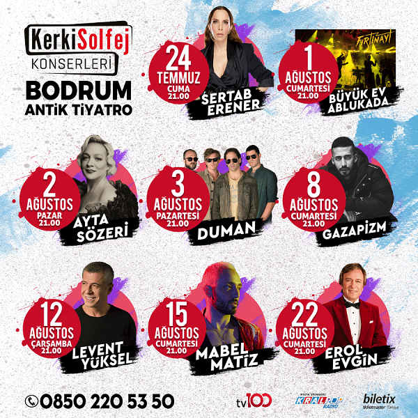 “Yaz Konserleri̇ İçi̇n Geri̇ Sayim Başladi” 13 Kerki Bodrum Afiş
