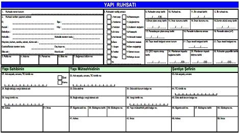 Yapı ruhsatı örneği