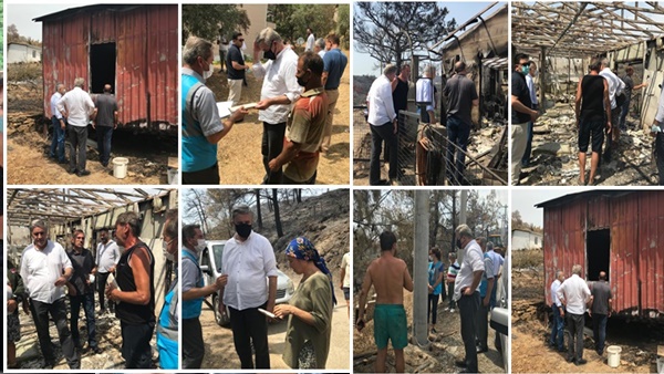Bodrum'da Yangın Sonrası Yaralar Sarılmaya Başlandı 1 bodrum yanan evlere nakdi yardim