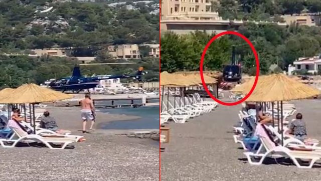 Halk Plajına Helikopterle Indiler 9 halk plajina helikopterle indiler
