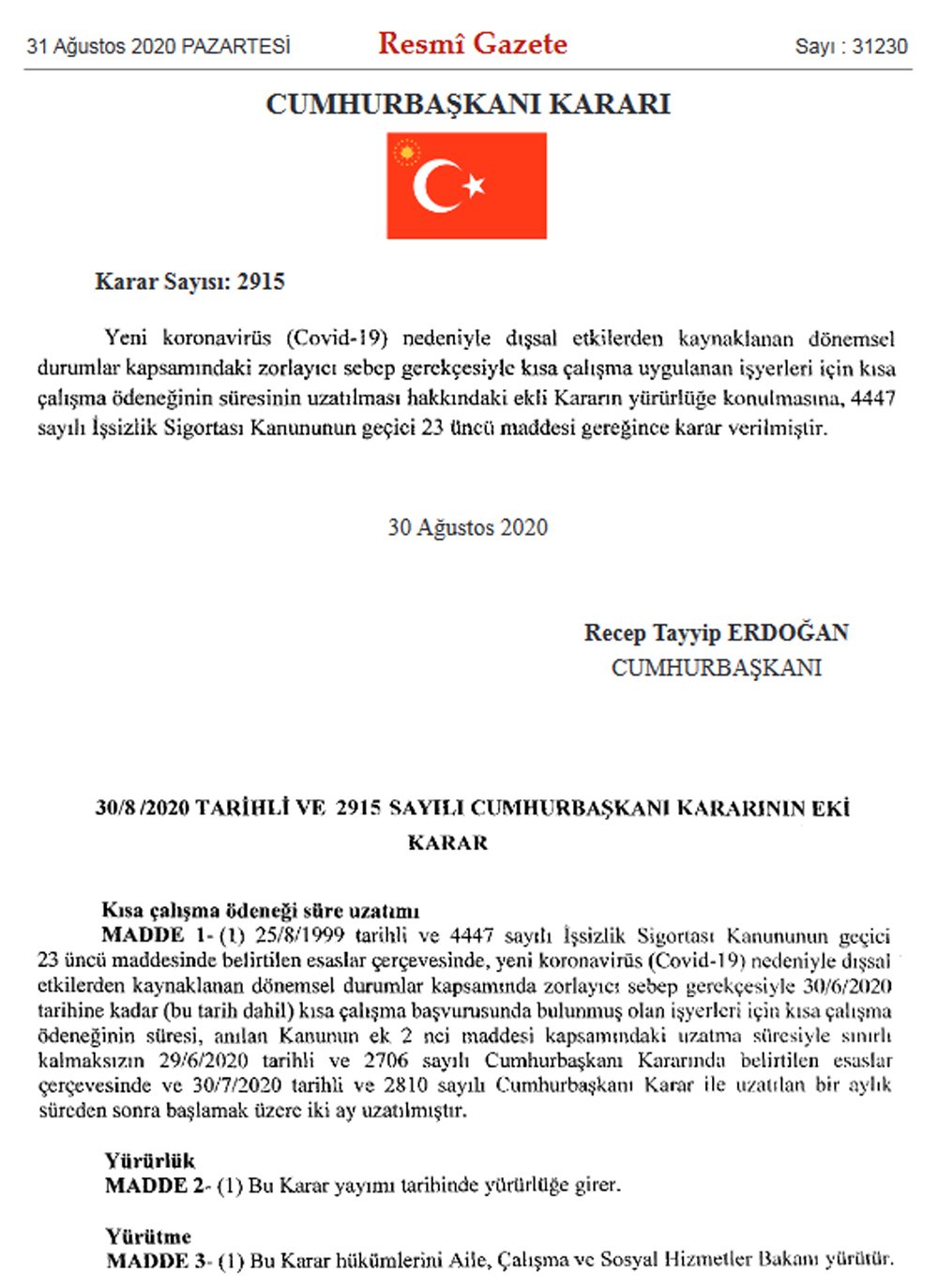 Kısa Çalışma Ödeneği Iki Ay Daha Uzatıldı 1 kco