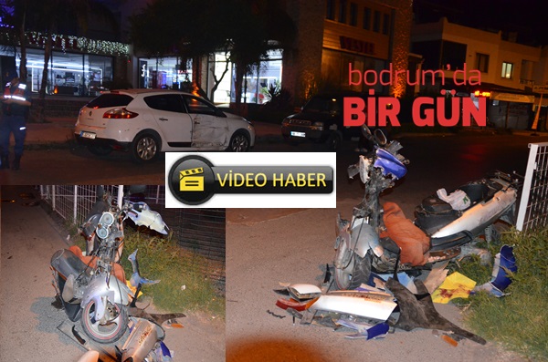 Turgutreis'te Kaza Motosiklet Hurda Yığınına Döndü, Sürücüsü Ağır Yaralandı 14 trafik kazası turgutreis
